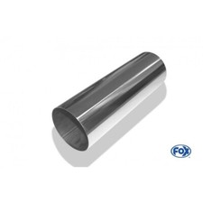 FOX Edelstahl Sportendrohr 100mm Ø 300mm Länge rund uneingerollt gerade Typ 10