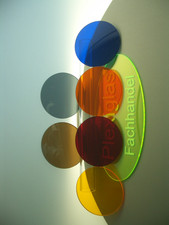 Plexiglas Rund Maxi Acrylglas Deko Garten farbig bunt color durchsichtig FL24+d