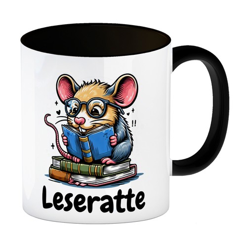 Leseratte kaffeebecher - kaffeebecher, in