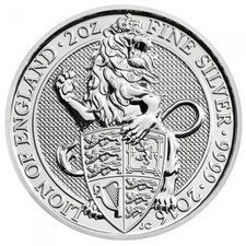 2 oz Silber - Queen's Beasts Serie N° 1 - 2016 Lion of England