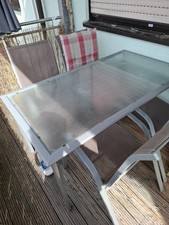 4-tlg Gartenmöbel-Set Terrassenmöbel Balkonmöbel Gartengarnitur Sitzgruppe Stahl