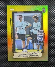 Lionel Scaloni Pablo Aimar Gold /50 Topps Focus Argentina 2025 Snapshots