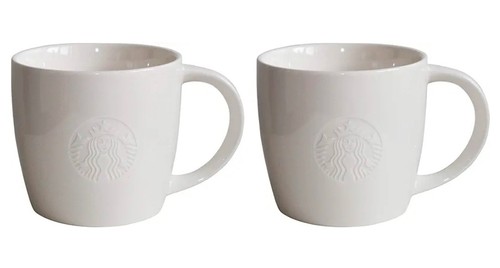 Starbucks for here - white, short