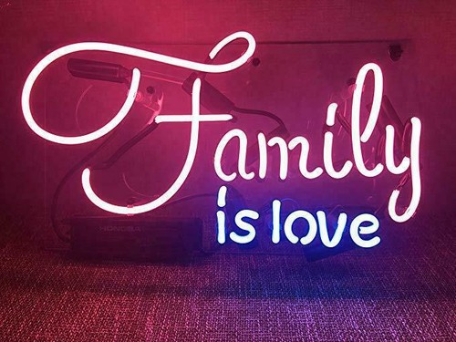 Family love neonreklame - is,