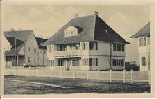 HELLERAU, Gartenstadt, Zweifamilienhaus von Muthesius, alte AK 