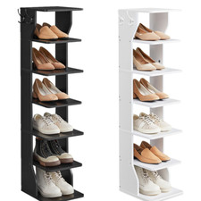 VASAGLE Schuhregal Schmal Standregal mit 7 Ebenen Ecke Schuhablage 110cm