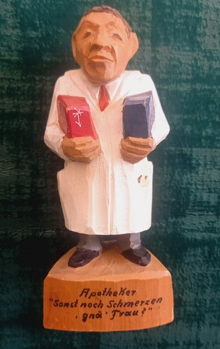 Vintage handbemalte holzfigur - vintage:,