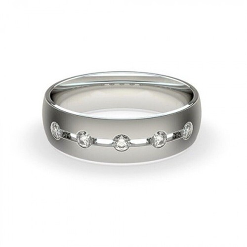 14k weißgold ring - 14k, 0,25