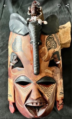 Afrikanische holzmaske aus - afrikanische,