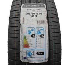 205 60 16 1x CONTINENTAL 205/60 R16 92H EcoCon6 Sommerreifen 2020 VOLL