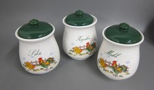 3 x Vorratsdose Hahn & Henne Salz + Zucker + Mehl