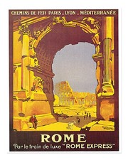 Vintage rom reiseplakat - rom,