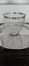 Deko Korb  Metall silber