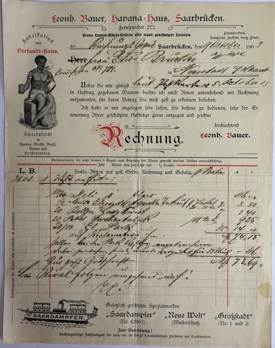 Tabak 270 rechnungen - tabak,