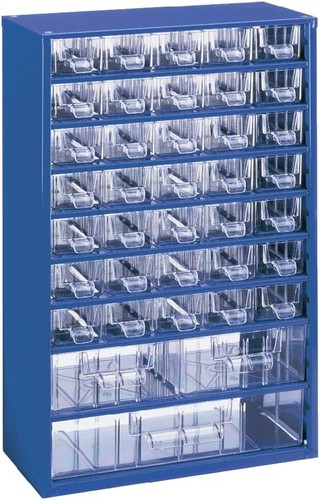 Kleinteilemagazin metall blau - kleinteilemagazin,