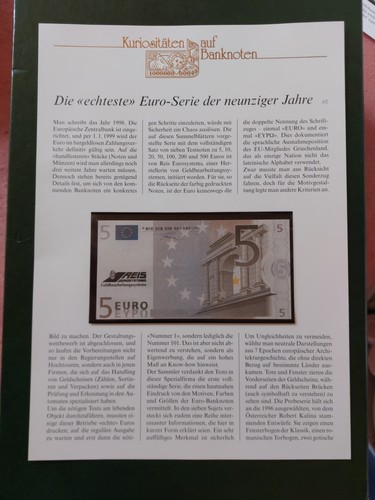 Kuriositäten auf banknoten - auf,