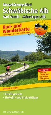 Rad und wanderkarte - rad-,