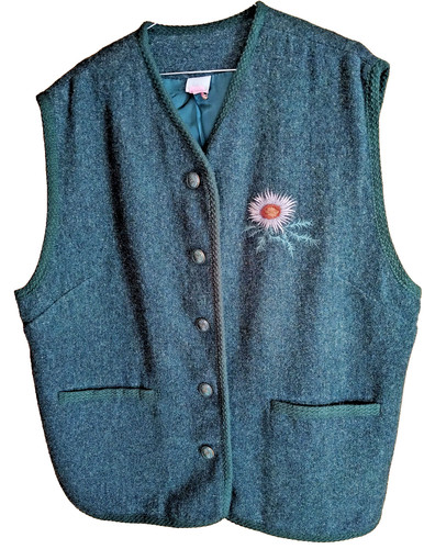 Vintage loden weste rose - vintage,