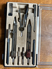 Professionelles Zeichengeräte-Set / Zirkelkasten – Vintage Studentenausstattung