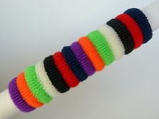 FROTTEE HAARGUMMIS NEU FARBWAHL POSTEN ZOPFGUMMI KINDER HAARBAND SCHWARZ WEISS