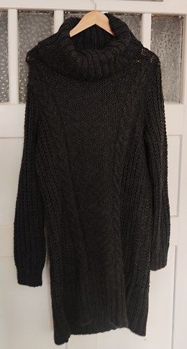 Schwarzes strickkleid - schwarzes,