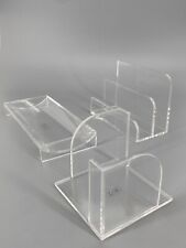 * 3 STK SCHREIBTISCHABLAGEN BÜRO ACRYLGLAS PLEXIGLAS VINTAGE EXCLUSIVE DESIGN