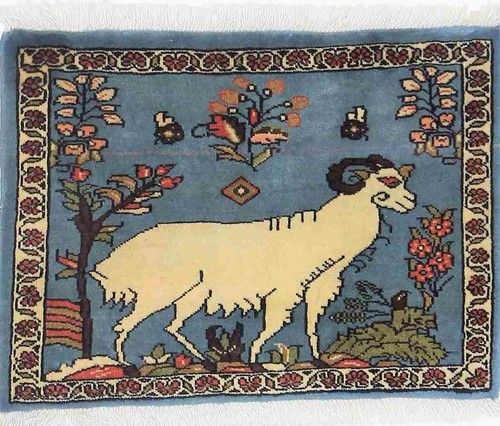 Sarough teppich 59x43 blau - sarough,