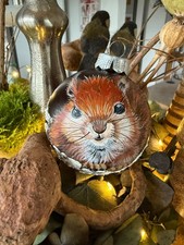Glaskugel,Christbaumkugel,Weihnachtskugel,handbemalt,Tiere,8cm,,Eichhörnchen,
