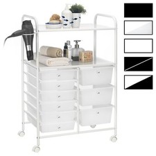 Rollwagen Kosmetik Badregal Beistellwagen Friseurwagen Rollcontainer 9 Schublade