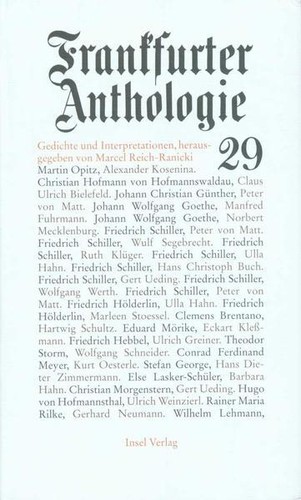 Frankfurter anthologie - frankfurter,