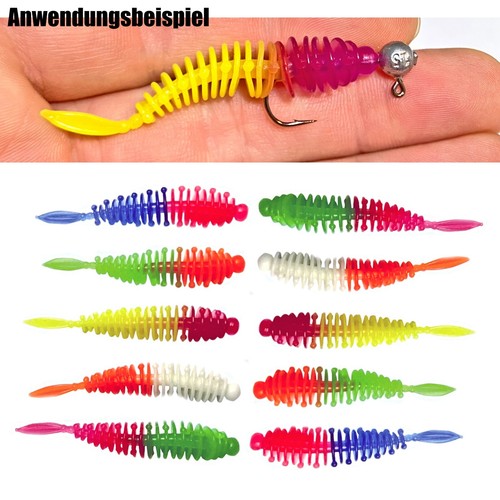 10x forellenköder gummiköder - 10x,