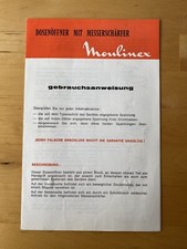 Moulinex Gebrauchsanweisung Dosenöffner mit Messerschärfer