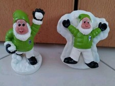 Borussia Mönchengladbach Weihnachtsfiguren / 2x mini Gartenzwerg