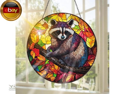 Waschbär buntglas - waschbär,