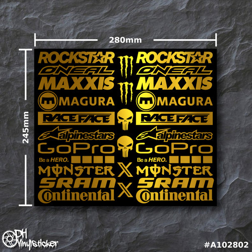 Sponsoren stickersatz gold - stickersatz, |