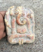 Vintage Alt Frühe Handgeschnitzt Sand Stein Lord Ganesha Statue Figur STO40