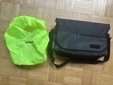 BTWIN Fahrradtasche Umhängetasche Businessbag 500 15l schwarz /grau + Regenhülle