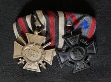 Ordensspange mit Friedrich August Kreuz und Frontkämpfer Ehrenkreuz