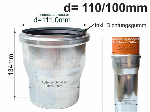 Zink reduzierstück mit - zink,