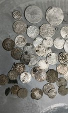 Verschiedene Mittelalter Muenzen Lot Viele Silberne Coins Sammlung 50 Stuck
