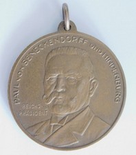 Alte Bronze Medaille Hindenburg Befreiung Köln 1926 Ø3,3cm
