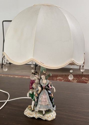 Vintage rokoko tischlampe mit - vintage,