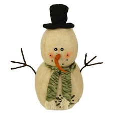 XL Schneemann 45cm groß Stoff Textil Eingang Advent Weihnachten Winter Deko