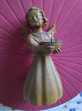 Holzfigur Schnitzerei Eichenholz MERANER ENGEL  20 cm hoch