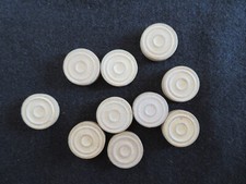 1x Set Spielfiguren Spielsteine aus Holz,  10 weiße Steine, für Dame- Mühlespiel