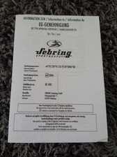 SEBRING RS 300 ABE EG GENEHMIGUNG KOPIE FÜR MZ 125 SM SX MODELLE