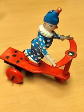 VTG Lemezarugyar wind up tin toy without key blechspielzeug dreirad clown   K33