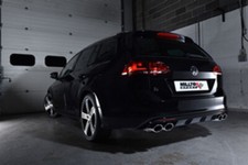 Milltek Golf R MK7 Kombi Auspuff ab Kat ohne Resonanz Edelstahl 3" SSXVW494