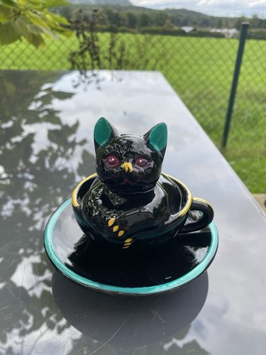 Schwarze katze tasse - katze,
