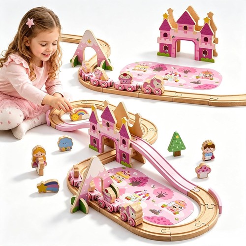Pcs rosa holz - rosa, eisenbahn